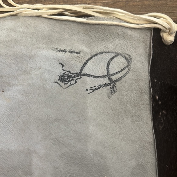 Shelly Litvak Rare cowhide shoulder bag original silver and turquoise detail - Picture 5 of 10